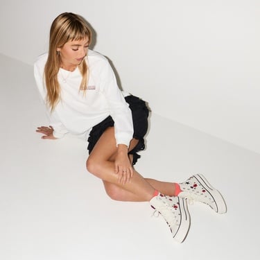  Converse Chuck Taylor All Star Lift Kadın Krem Sneaker