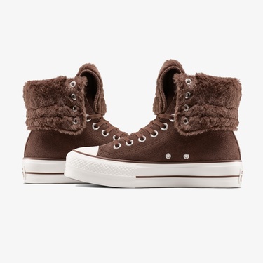  Converse Chuck Taylor All Star Fold Over Lift Kadın Kahverengi Sneaker