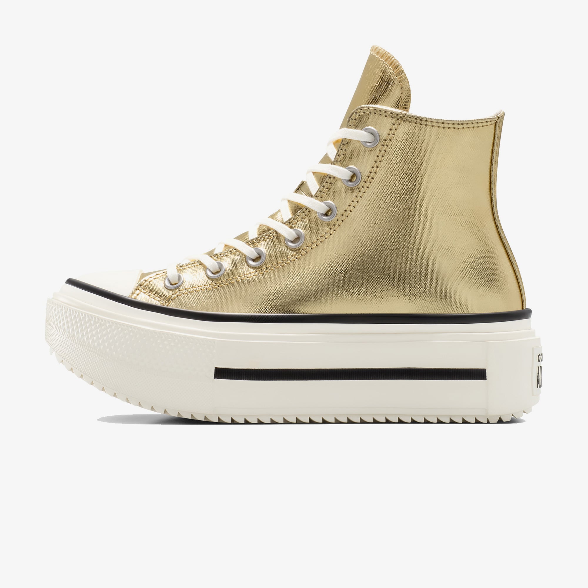 Converse Converse Sarı Chuck Taylor All Star Lift Double Stack Unisex Altın Sneaker | FashFed Sarı - 5. görsel