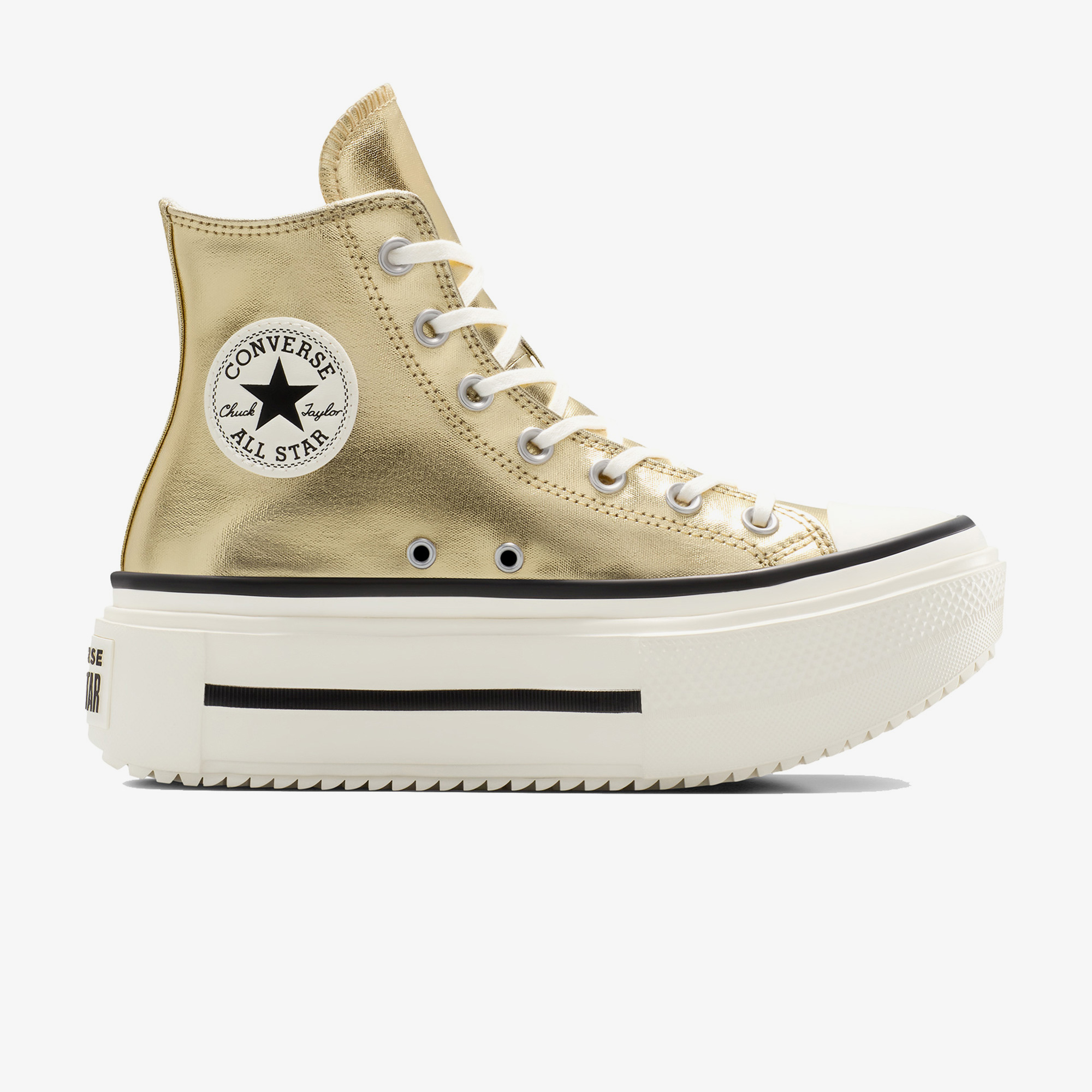 Converse Converse Sarı Chuck Taylor All Star Lift Double Stack Unisex Altın Sneaker | FashFed Sarı - 2. görsel