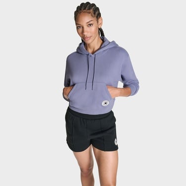  Converse Kadın Mor Crop Hoodie