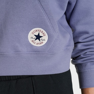  Converse Kadın Mor Crop Hoodie