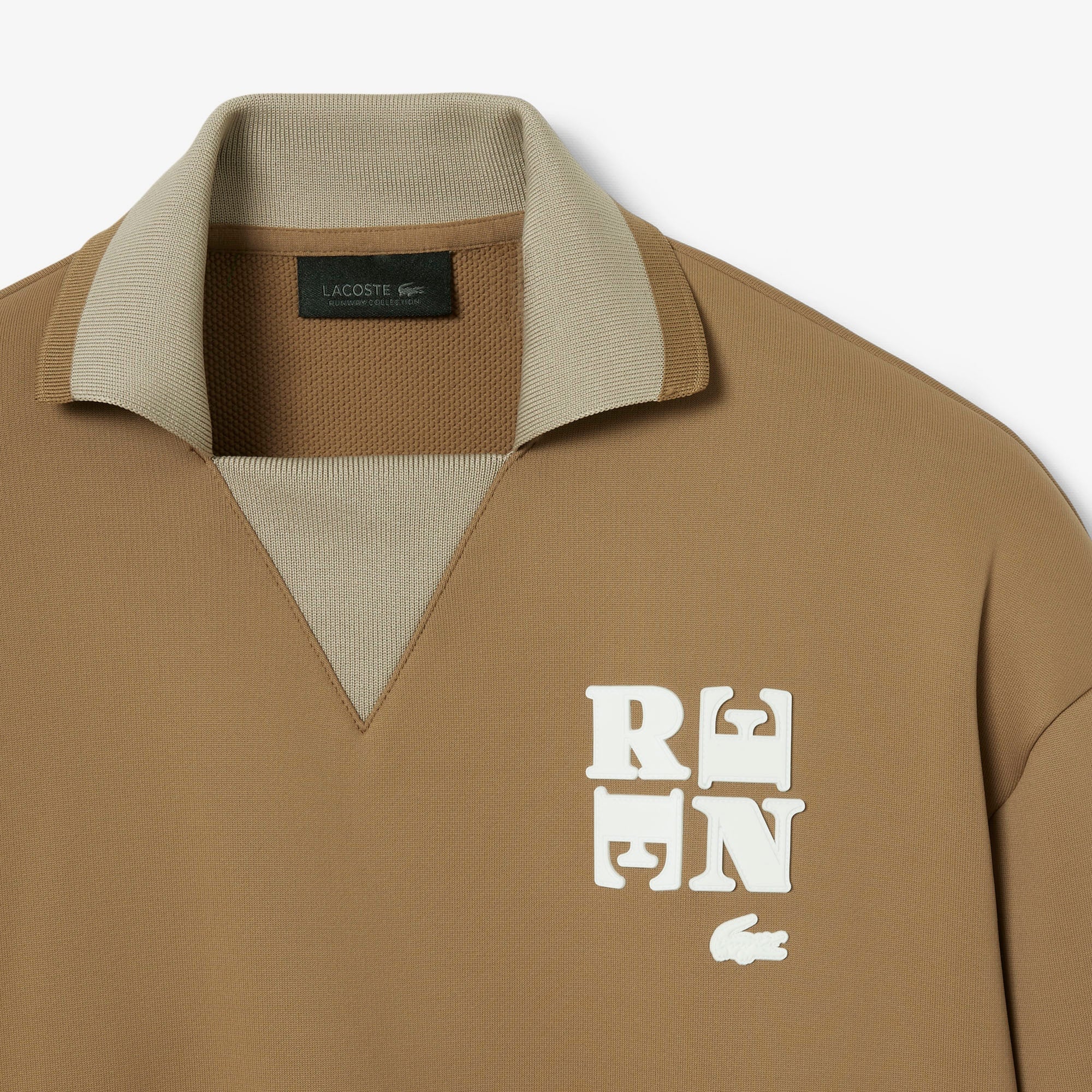 Lacoste Runway Kadın Polo Yaka Kahverengi Sweatshirt