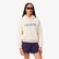 Lacoste Kadın Relaxed Fit Kapüşonlu Baskılı Krem Sweatshirt