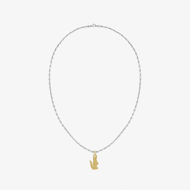  Lacoste Metropole Erkek Gri Kolye