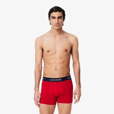  Lacoste Erkek 3'lü Renkli Boxer
