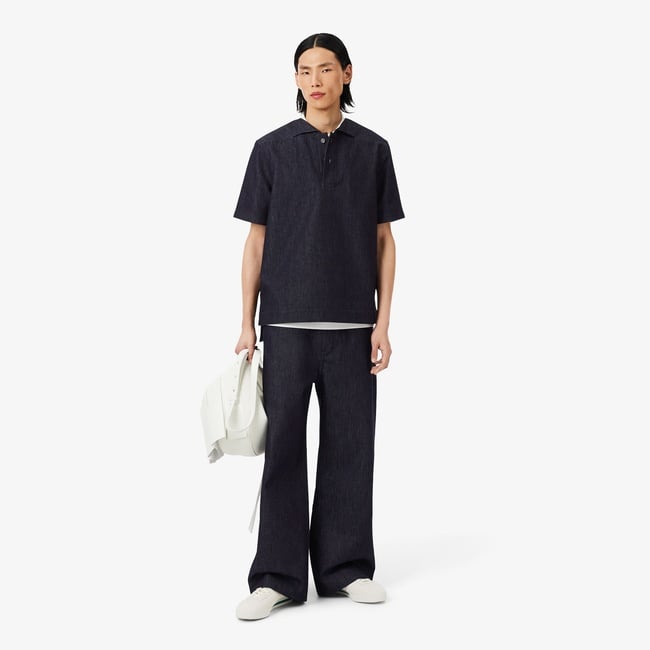  Lacoste Runway Erkek Straight Fit Lacivert Jean Pantolon