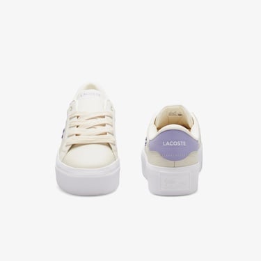  Lacoste Ziane Platform Kadın Krem Sneaker