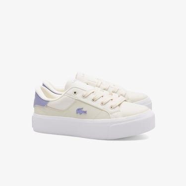  Lacoste Ziane Platform Kadın Krem Sneaker