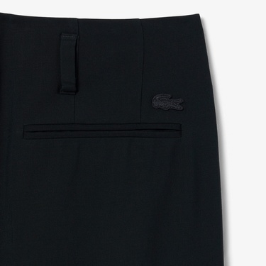  Lacoste Runway Kadın Wide Leg Koyu Yeşil Pantolon