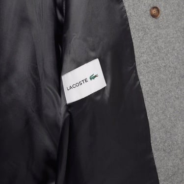  Lacoste Kadın Oversize Fit Koyu Gri Kaban