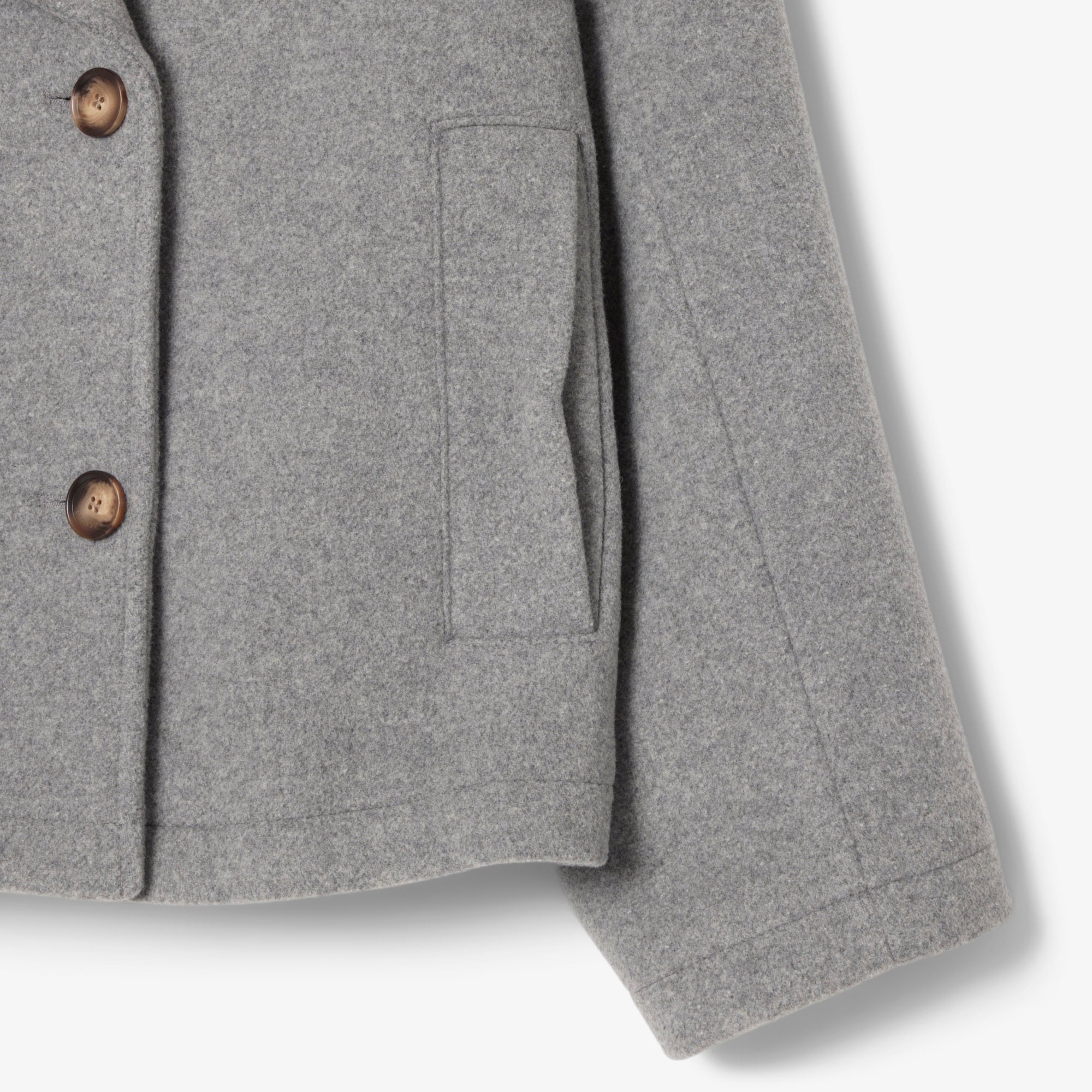 Lacoste Kadın Oversize Fit Koyu Gri Kaban