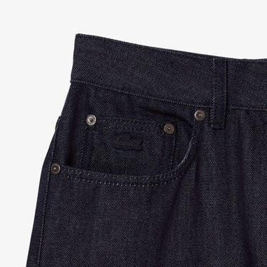  Lacoste Runway Kadın Straight Fit Lacivert Jean Pantolon