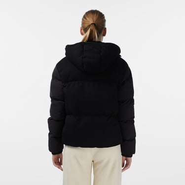  Lacoste Kadın Kapüşonlu Siyah Mont