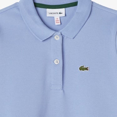  Çocuk Uzun Kollu Polo Yaka Mavi Elbise