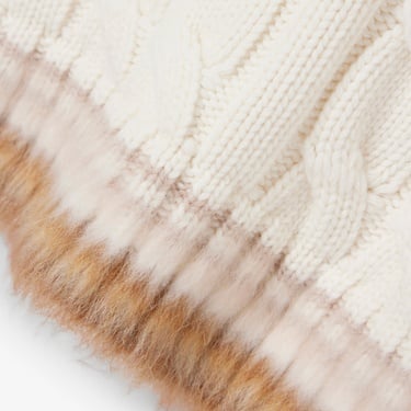  Lacoste Runway Erkek Regular Fit V Yaka Yün Beyaz Süveter