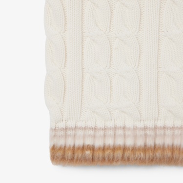  Lacoste Runway Erkek Regular Fit V Yaka Yün Beyaz Süveter