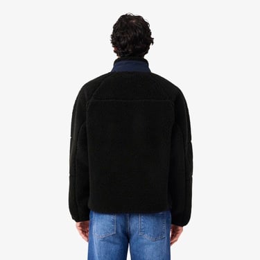  Lacoste Erkek Regular Fit Fermuarlı Renk Bloklu Siyah Mont