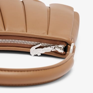  Lacoste Small Lenglen Kadın Deri Kahverengi Omuz Çantası