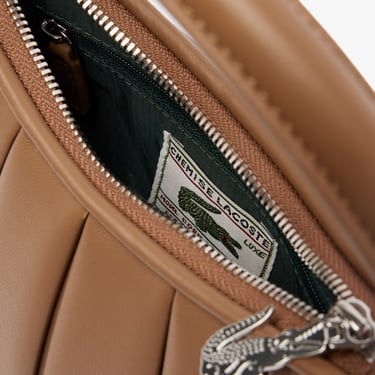  Lacoste Small Lenglen Kadın Deri Kahverengi Omuz Çantası