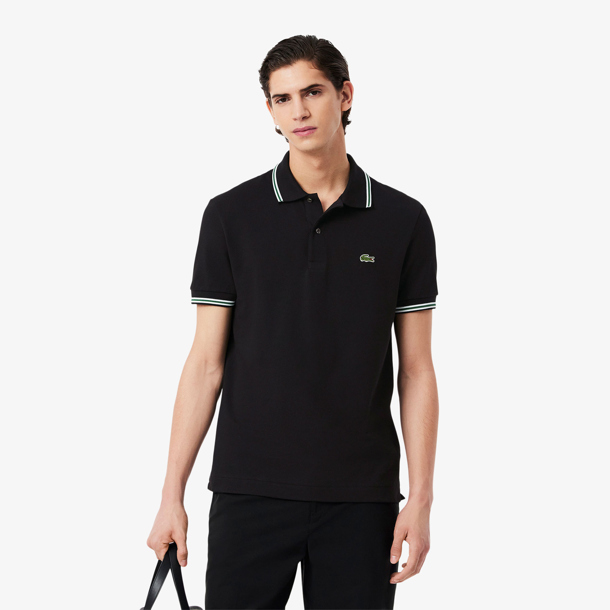  Lacoste L.12.12 Erkek Regular Fit Siyah Polo