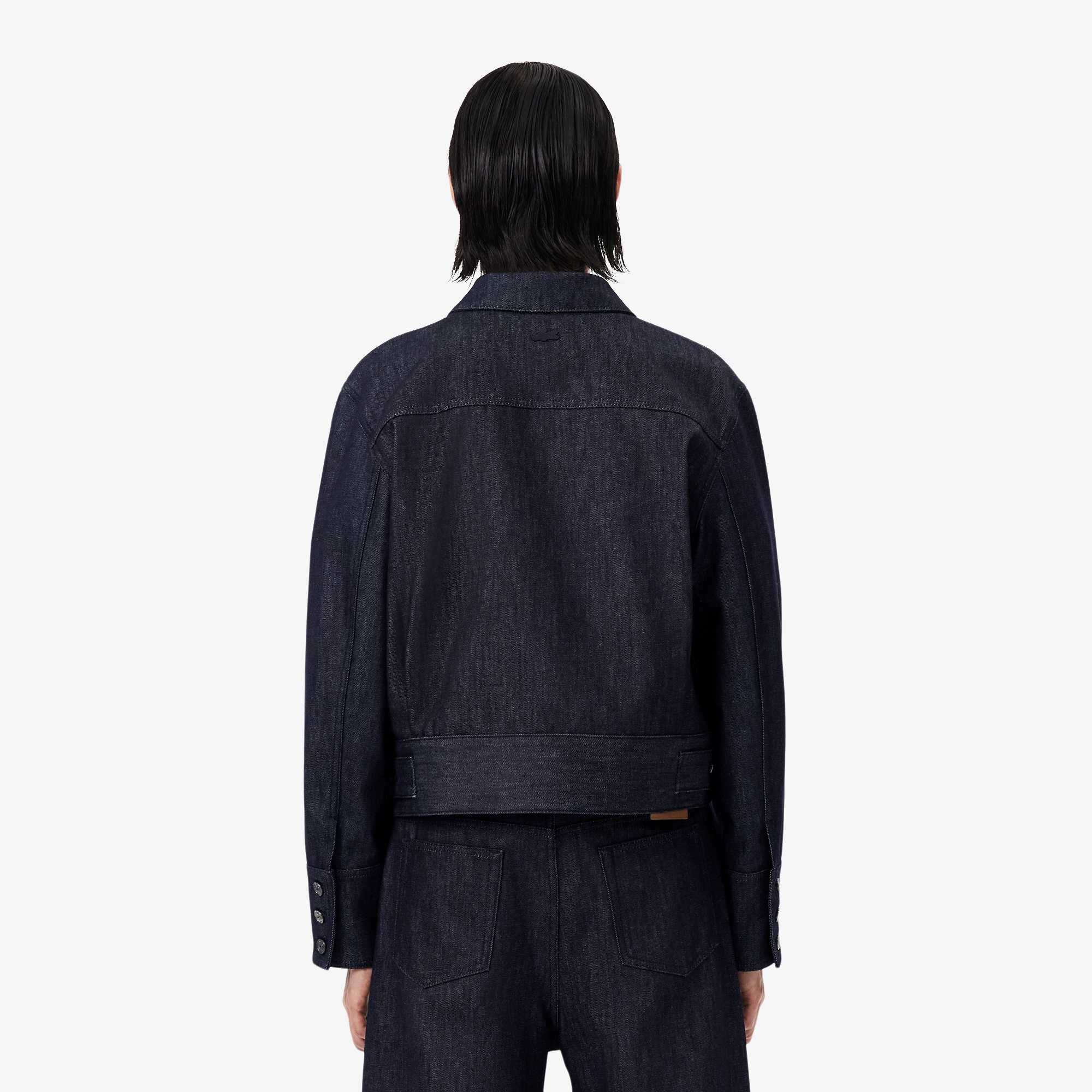 Lacoste Runway Erkek Regular Fit Gömlek Yaka Denim Lacivert Ceket