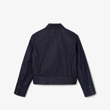  Lacoste Runway Erkek Regular Fit Gömlek Yaka Denim Lacivert Ceket