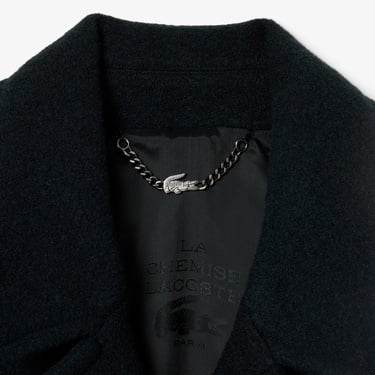  Lacoste Runway Erkek Oversize Fit Yün Haki Kaban