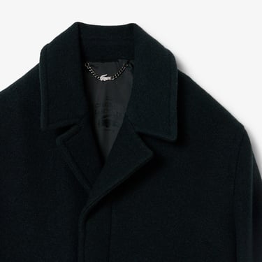  Lacoste Runway Erkek Oversize Fit Yün Haki Kaban