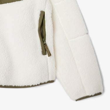  Lacoste Erkek Regular Fit Fermuarlı Renk Bloklu Beyaz Mont