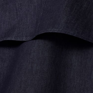  Lacoste Runway Unisex Oversize Fit Dik Yaka Denim Lacivert Ceket