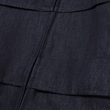  Lacoste Runway Unisex Oversize Fit Dik Yaka Denim Lacivert Ceket