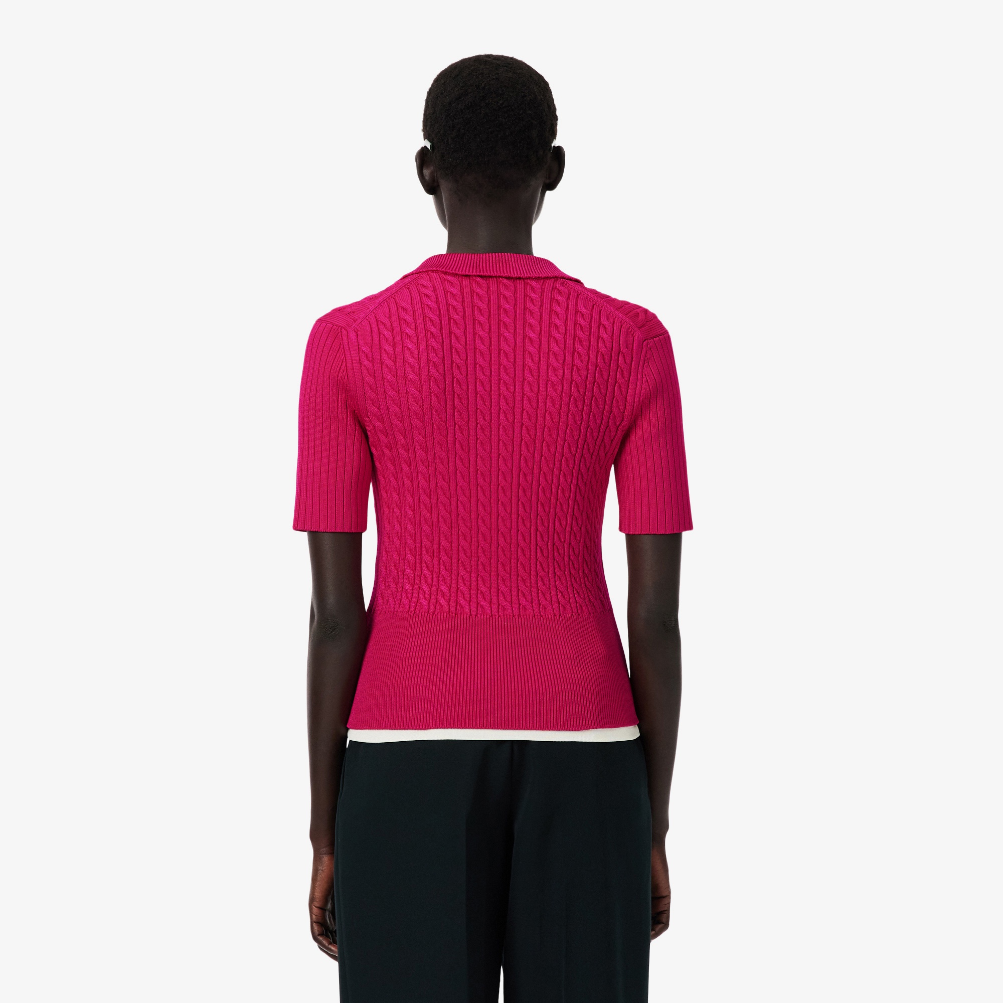 Lacoste Runway Kadın Kısa Kollu Polo Yaka Pembe Triko