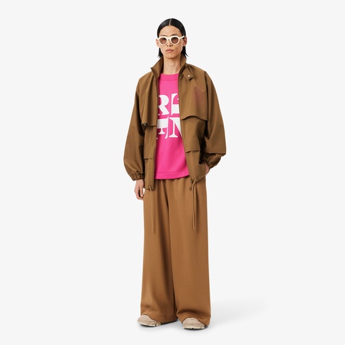  Lacoste Runway Unisex Relaxed Fit Bisiklet Yaka Baskılı Pembe T-Shirt