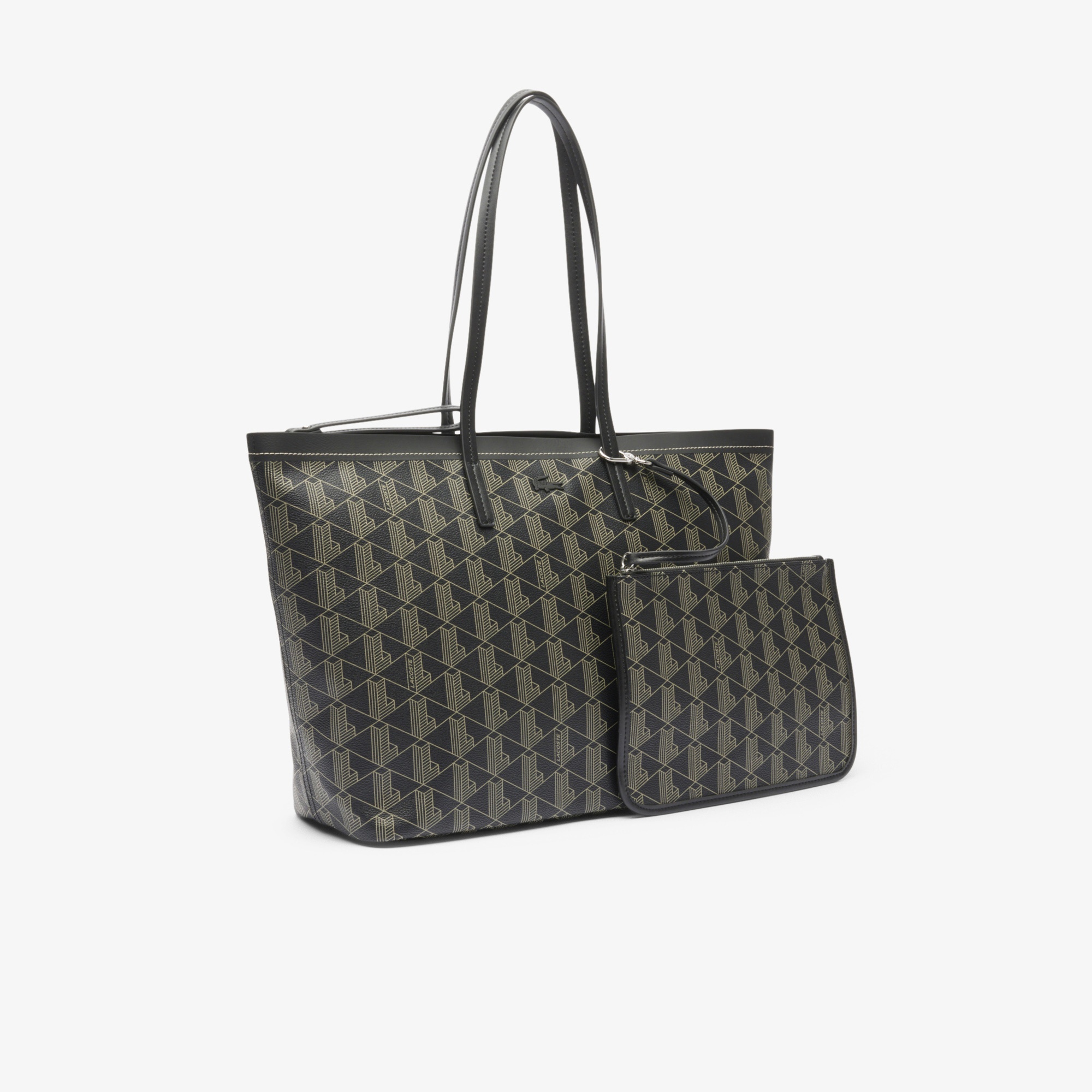 Lacoste Zely Kadın Monogram Siyah Omuz Çantası