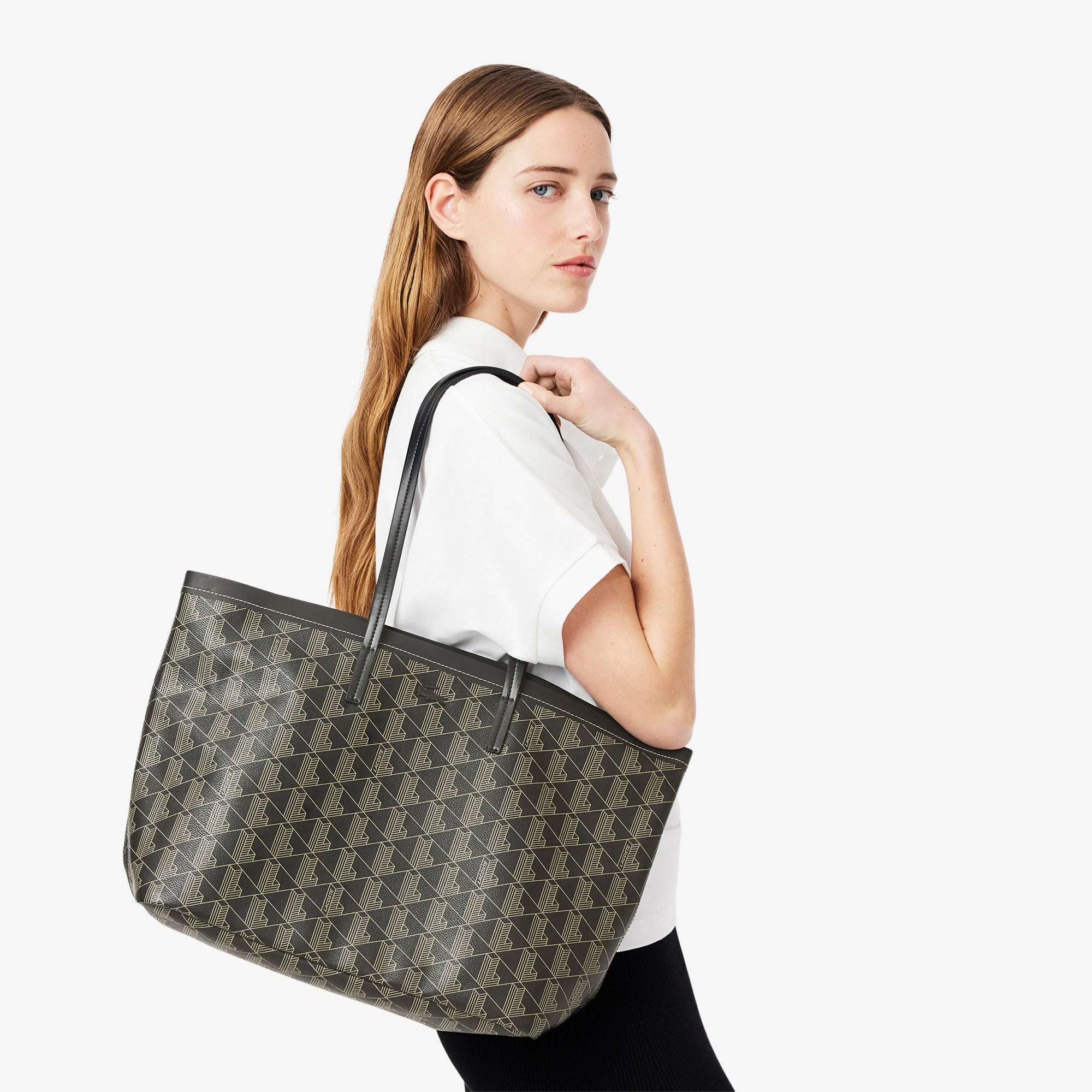 Lacoste Zely Kadın Monogram Siyah Omuz Çantası