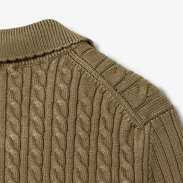  Lacoste Runway Kadın Kısa Kollu Polo Yaka Kahverengi Triko