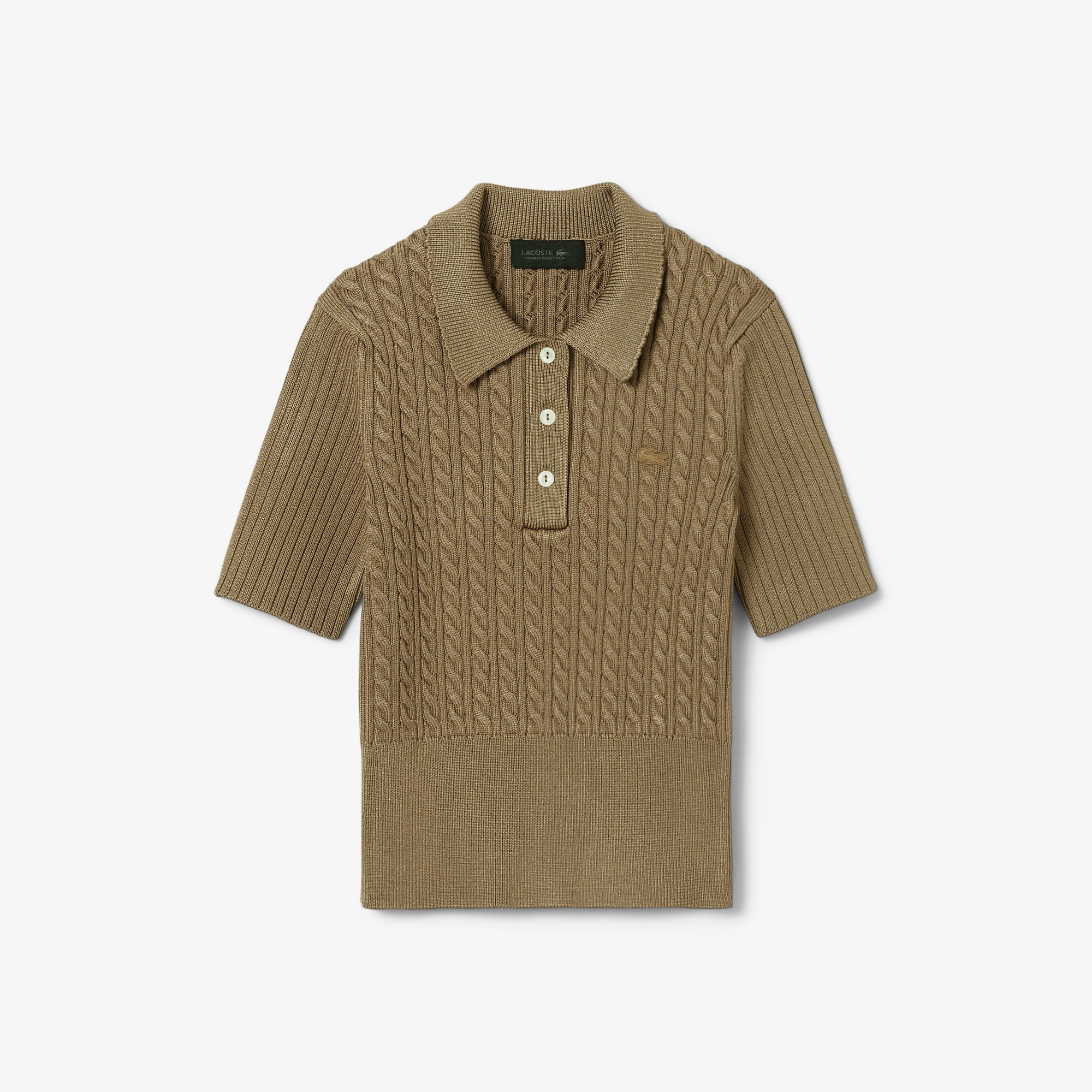 Lacoste Runway Kadın Kısa Kollu Polo Yaka Kahverengi Triko