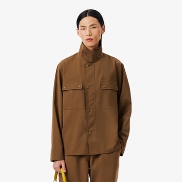  Lacoste Runway Erkek Regular Fit Dik Yaka Kahverengi Ceket