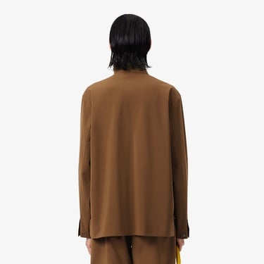  Lacoste Runway Erkek Regular Fit Dik Yaka Kahverengi Ceket