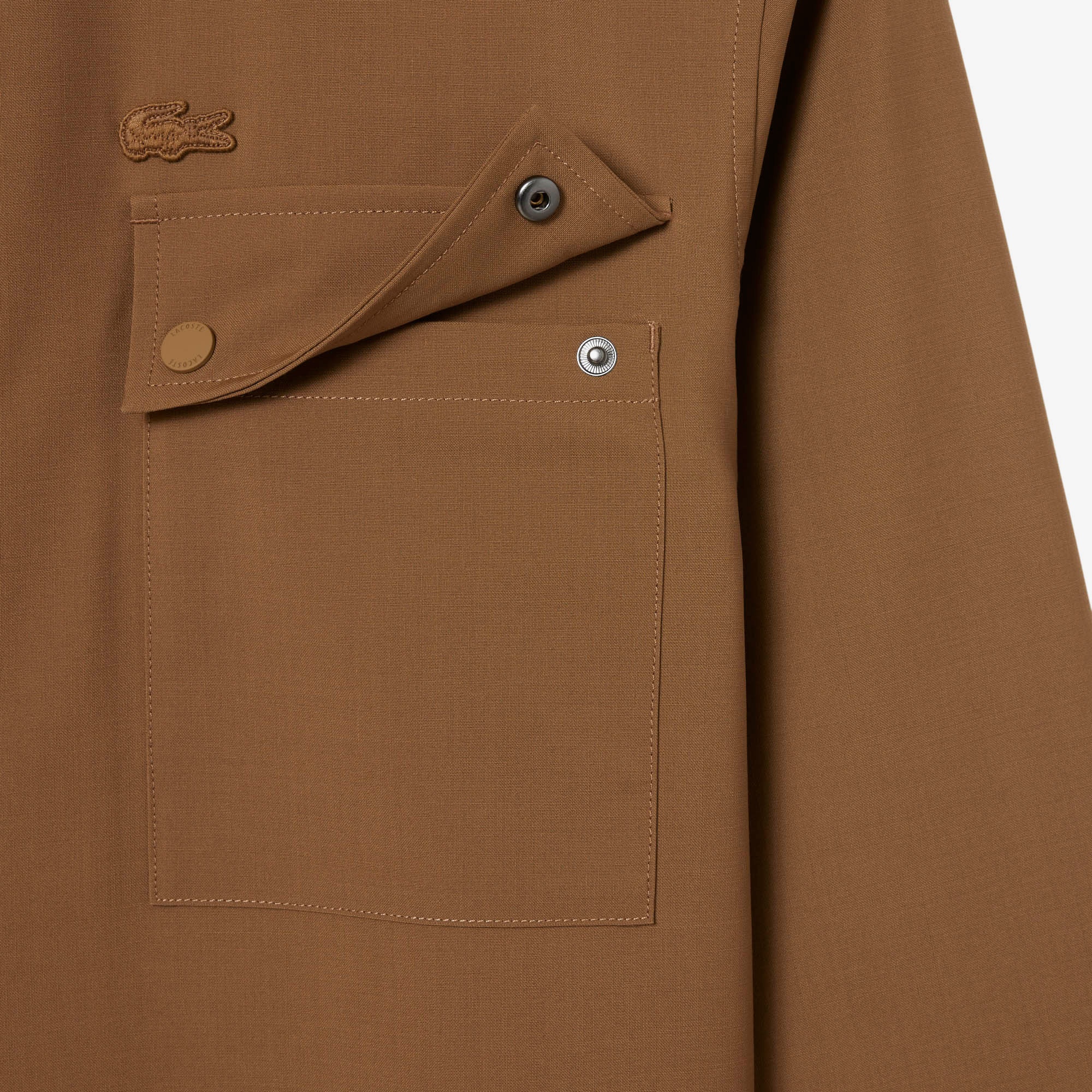 Lacoste Runway Erkek Regular Fit Dik Yaka Kahverengi Ceket