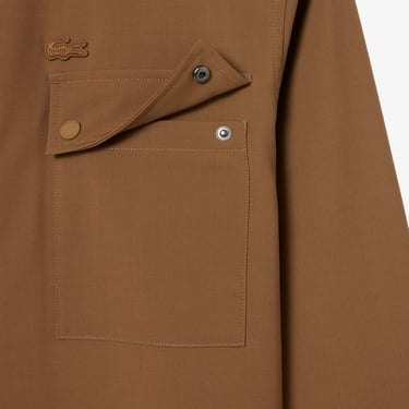  Lacoste Runway Erkek Regular Fit Dik Yaka Kahverengi Ceket