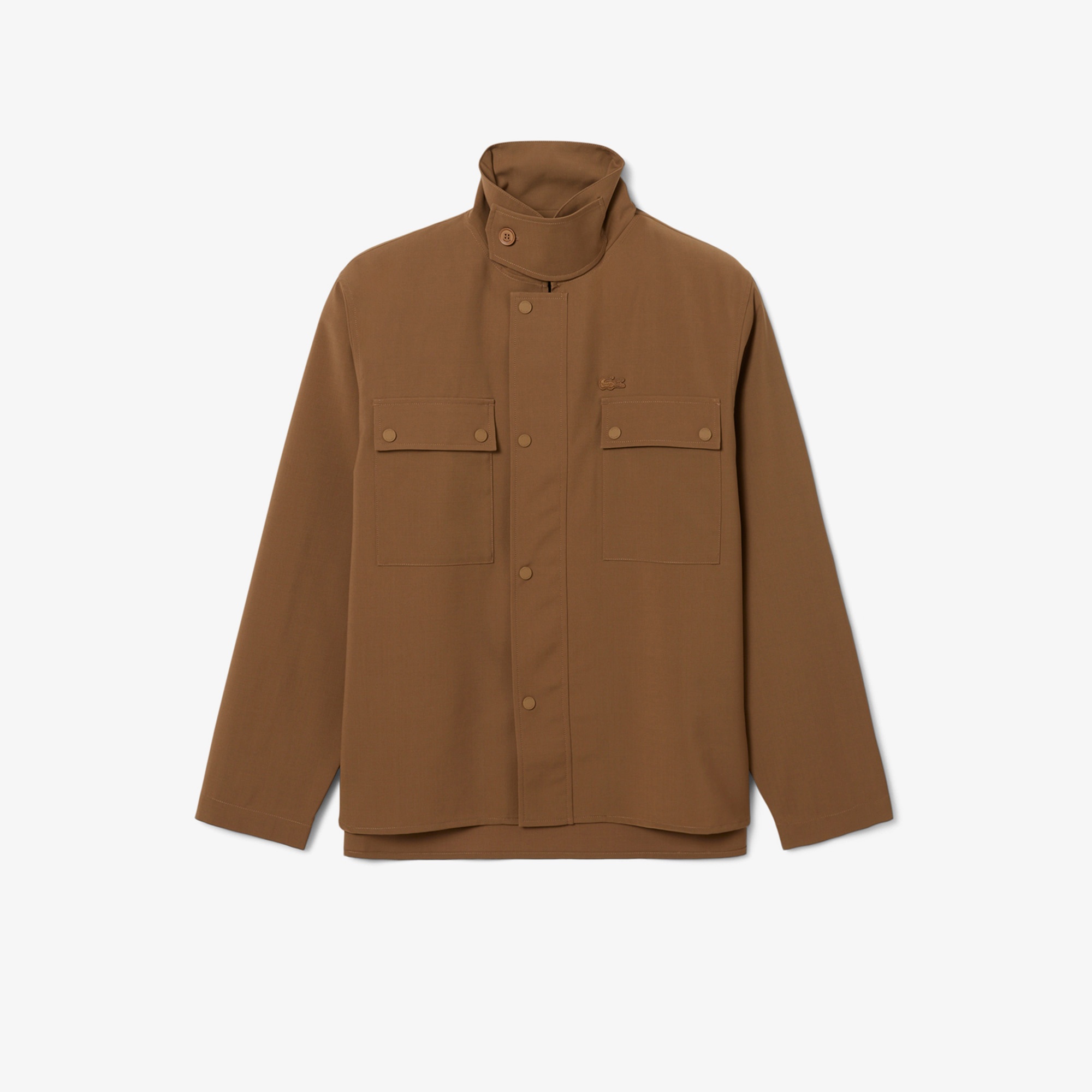 Lacoste Runway Erkek Regular Fit Dik Yaka Kahverengi Ceket