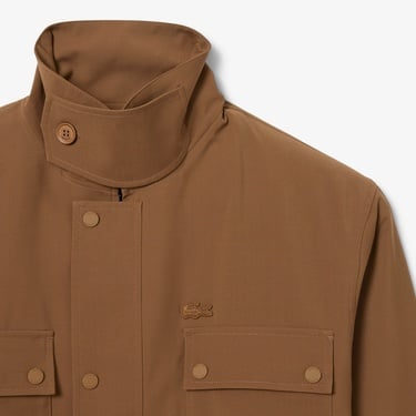  Lacoste Runway Erkek Regular Fit Dik Yaka Kahverengi Ceket