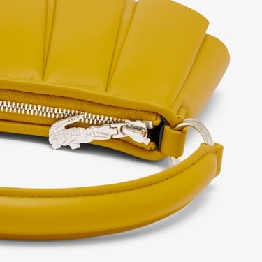  Lacoste Small Lenglen Kadın Deri Sarı Omuz Çantası