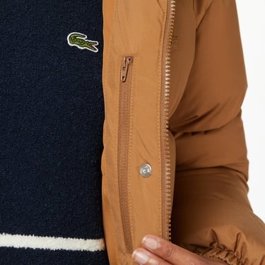  Kadın Kapüşonlu Açık Kahverengi Mont