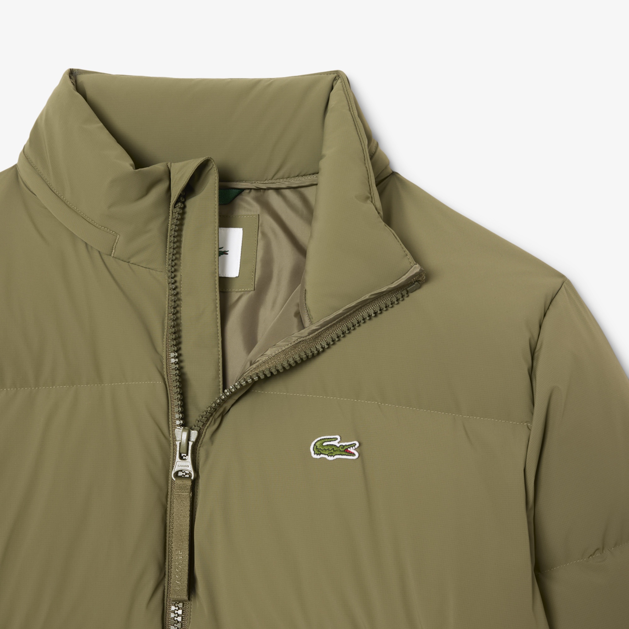 Lacoste Erkek Relaxed Fit Kapüşonlu Haki Mont