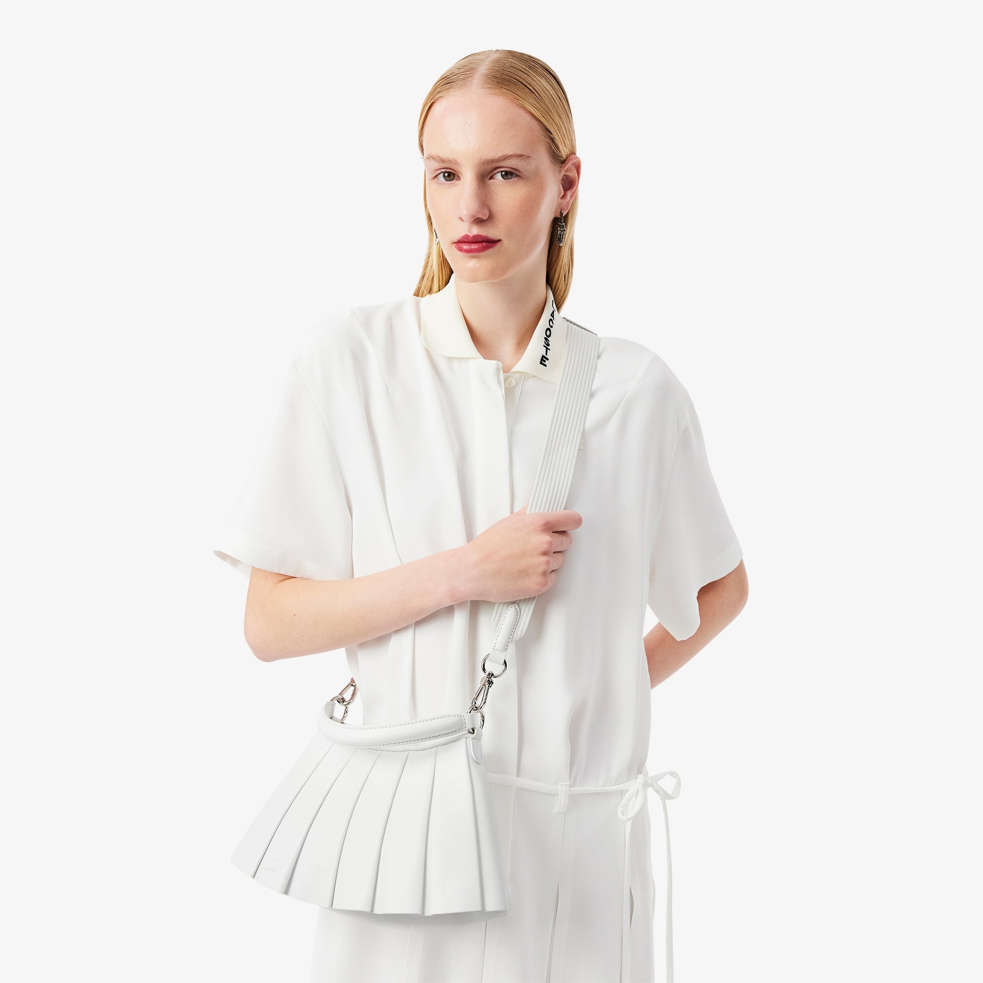 Lacoste Small Lenglen Kadın Deri Beyaz Omuz Çantası