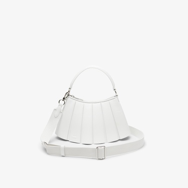  Lacoste Small Lenglen Kadın Deri Beyaz Omuz Çantası