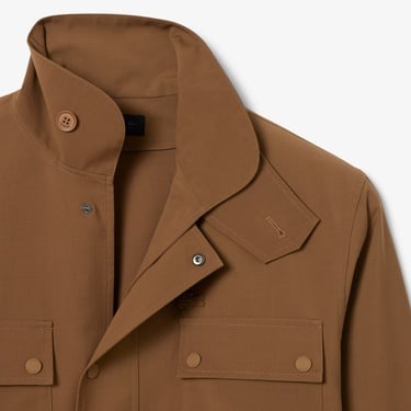  Lacoste Runway Erkek Regular Fit Dik Yaka Kahverengi Ceket